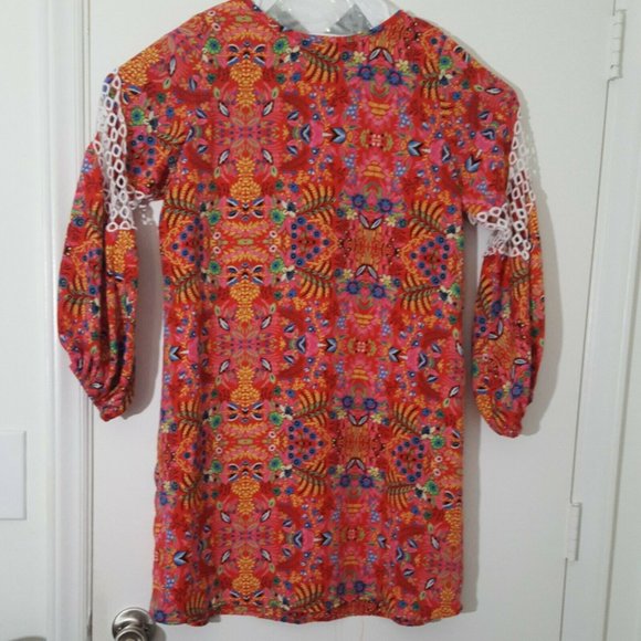 VOOM by Joy Han Multi Color Floral Print Tunic - Picture 3 of 6